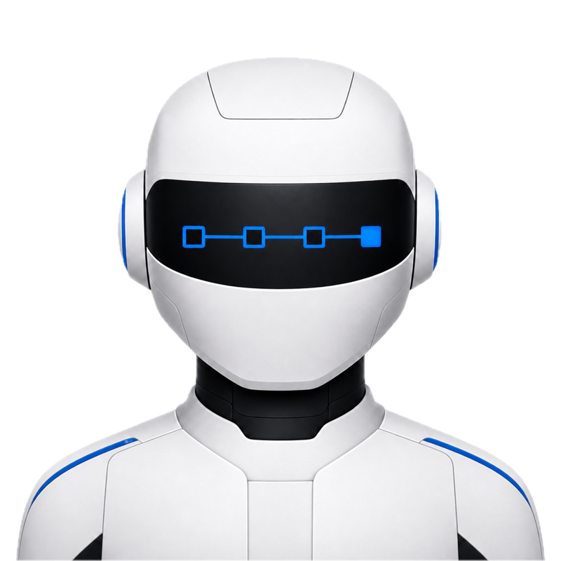 A simplified frontal robot symbol